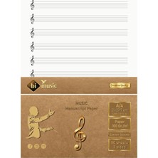 Profesyonel Nota Kağıdı (Sol Anahtarlı) 11 Satır, 1. Sınıf 100 Gr. Özel Kağıda 50 Sayfa Ar