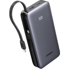 Powerbank Ugreen PB528 20000MAH 30W Com Cabo Usb-C Cinza