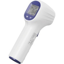 Tr AOJ-F102 Temassız Alından Ateş Ölçer, Dijital Ekran, Beyaz