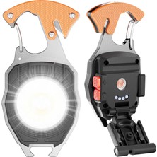 Tr Mini LED El Feneri, Anahtarlık, 7 Mod, Küçük El Feneri, Şarj Edilebilir, 1000 Lümen, Çok F
