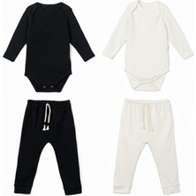 Tr 2 Li Premium Set NAKIŞSIZ%100 Pamuk 0-3 Ay/24-36 Ay (3 Yaş) Zıbın Çıtçıtlı Body ve 2 L