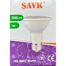 Tr Şavk 7W 6500K Beyaz Işık PAR20 E27 LED Spot Ampul