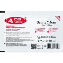Tr Esnek Steril Nonwoven Yara Örtüsü 5 × 7,5 cm – Emici Pedli, Cilt Dostu 12 Adet