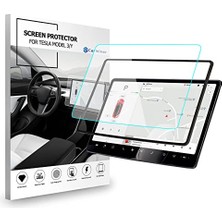 Carwiner Mat Ekran Koruyucu Tesla Model 3 Model Y 15 Inç Merkez Kontrolü Dokunmatik Ekran Araba Navi