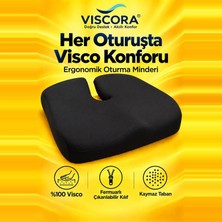 Tr Vıscora Visco Kuyruk Sokumu Oturma Minderi – Araba, Ofis ve Ev Için U Şekilli Kaymaz Taban