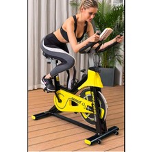 Kondisyon Bisikleti Spor Koşu Egzersiz Bisikleti Spin Bike Dikey Ev Bisikleti Q3 Sarı Tek Ebat