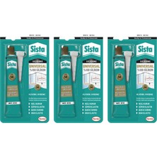 Tr Sista Beyaz Silikon Mastik Tüp 50 gr x 3 Adet