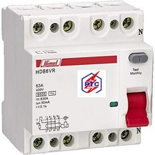 63A 4p 30MA Toprak Kaçağı Devre Kesici (Elcb/rccb) HDB6VR463SC