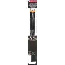 Art Creatıon 3'lü Yağlı - Akrlik Boya Fırça Seti (Large)