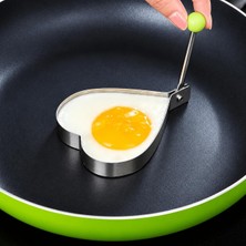 Paslanmaz Çelik Yumurta ve Krep Şekillendirici Kalıp, Yapışmaz Pancake Omlet Pişirme Aparatı,