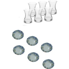 Zuri Design Porselen Tabaklı 6 Kişilik Çay Seti
