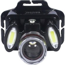 PT-5910 Pompalı Zoom Ledli Kafa Lambası 3W 3AA Pilli Tek Ebat Siyah