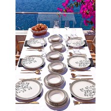 Black Flow 18 Parça 6 Kişilik Lüx Yemek Takımı, Yemek Seti