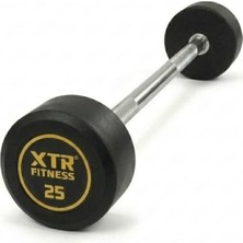 Düz Sabit Bar – Çelik Gövde, 3 mm Kauçuk Kaplama, 30 mm Çap, Sabit Ağırlık Barı, Fitness