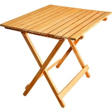 Ahşap Katlanır Masa Piknik Masası Balkon Masası