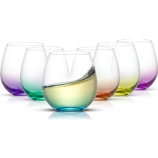 Tr Hue Stemless Şarap Kadehi Seti. Büyük, 15 Oz, Sapsız, 6'li Set Beyaz Şarap, Kırmızı Şara