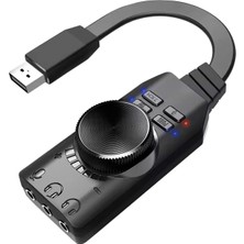 Tr SG-135 Harici USB Ses Kartı, 7.1 Surround Sound, Gaming, Stüdyo