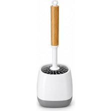 Bambu Saplı Silikon Wc Fırçası – Hazneli Tuvalet Temizleme Fırçası, Modern Banyo Temizlik S