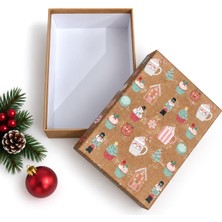 Tr Yılbaşı Hediye Kutusu – 16X11X5 cm Noel Temalı Kapaklı Hediye Kutusu | Dayanıklı Karton,