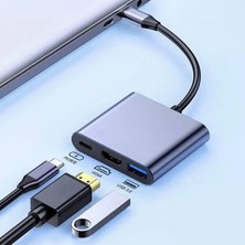 USB 3.1 Type-C To HDMI USB 3.0 Yüksek Hızlı 4K 2k Ultra Hd Çevirici Dönüştürücü Adaptör K