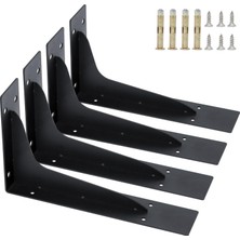 8 Paket Raf Braketi 15,5 x 12,8 Cm, Yüzer Raf Braketi, Duvara Asılan Raf Desteği Küçük Raf Bra