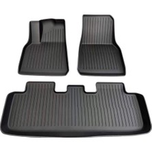 (3'lü Set) Tesla Model Y Için T Parts Model Y 3D Havuzlu Paspas Seti, Tesla Model Y (2020-2024) Ar