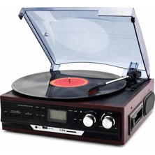 Looptone TR-27WEC Bluetooth Nostaljik Pikap + Kaset Çalar ve Radyo + 33/45/78 Uyumlu + Ev Tipi Müz