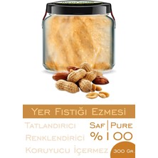 %100 Saf Yer Fıstığı Ezmesi Şeker Ilavesiz Bi Kavanoz 330 Cc. Cam Kavanozda Katkısız Fıstı