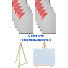 Tr 10 Adet Tuval, Resim Tuvali Seti, Tual ve Şövale, Ressam Tuval Şövalye Seti