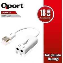 Tr Q-USK71 USB To Soundcard 7.1 USB Ses Kartı