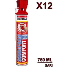 Soudafoam Comfort Köpük, 750 Ml, Sarı, 12 Adet