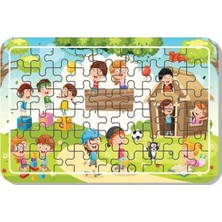 Lipyos Kampta Oyun Çocuklar Için 54 Parça Ahşap Puzzle