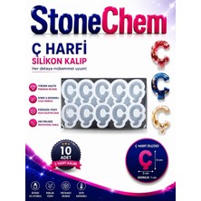 Ç Harfi Silikon Kalıp 10'lu – Epoksi Reçine Harf Kalıbı, Anahtarlık ve Takı Yapımı
