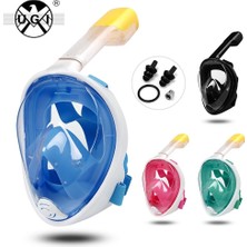 180 ° Geniş Ekran Schnorchel Maskesi Yarım Yüz Yüzme Tauchermaske Free Easy-Breathe Design Anti