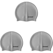 Silikon Bone, Kaymaz, Su Geçirmez, Deniz ve Havuz Için Uygun, Unisex, Koyu Gri, SC-604 3lü Paket