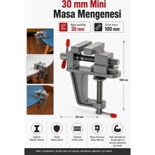 Zephoo Mini Masa Mengenesi 30 mm Ağız Açıklığı Döküm Gövde Tezgah Mengenesi Hobi Modelcili