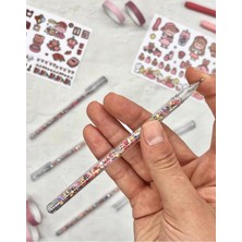Kalem Görünümlü Renkli Pullu Çelik Uçlu Maket Bıçağı/sanat Bıçağı/bullet Journal/falç