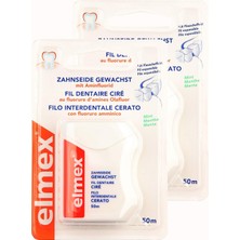 2 x Elmex Diş Ipi, Mumlu Aminfluorid 50 M Nane Nane