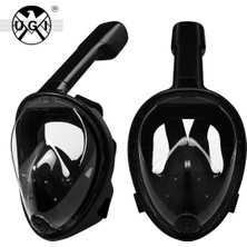 180 ° Geniş Ekran Schnorchel Maskesi Yarım Yüz Yüzme Tauchermaske Free Easy-Breathe Design Anti
