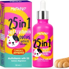 Kediler Için 25'i 1 Arada Multivitamin Damla 50 ml