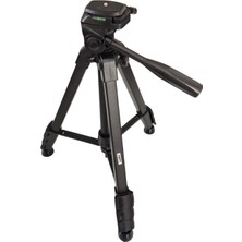 LT-450 Kamera Tripodu 160CM, 5kg Taşıma Kapasiteli, Alüminyum Gövde + Abs Kafa, 4 Bölmeli, Taş