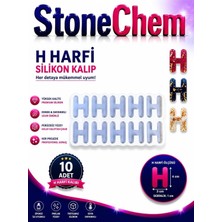 H Harfi Silikon Kalıp 10'lu – Epoksi Reçine Harf Kalıbı, Anahtarlık ve Takı Yapımı
