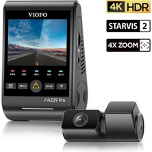 A229 Pro Tele 2 Kanallı Ön+Telefoto 4k+2k Hdr Sony Starvıs 2 Sensör Gps'li Araç Kamerası