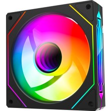 Tr Rampage 7C-120S 120 * 120 * 25MM Double Ring Aynalı Argb Siyah Kasa Fanı Fan Hızı (Rpm) 800-1