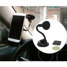 Tr Ankac Ön Cama Yapışan Manyetik Mıknatıslı Vantuzlu Araç Oto Araba Içi Telefon Tutucu Siya