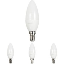 Tr Ledcandle 40W B35 E14 Sarı Işık 4lü Paket