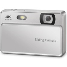 Vıvopack 4K Ultra Hd Kayar Kapaklı Dijital Fotoğraf Makinesi, 64MP 16X Zoom Vlogging Kamerası, O