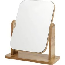 Str Store Masa Üstü 20 cm Ahşap Tek Taraflı Dikdörtgen 360° Dönen Masa Aynası CIN805