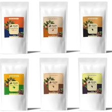 Dünya Kahveleri 6 Çeşit x 100 gr - Arabica - / Brezilya Santos/endonezya/etiyopya Sidamo/etiyopya