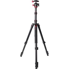 Gezı Pro 165 Alüminyum Tripod, Kamera Standı, 4 Kademeli Yükseklik Ayarı, 1.58KG, 6kg Taşıma K